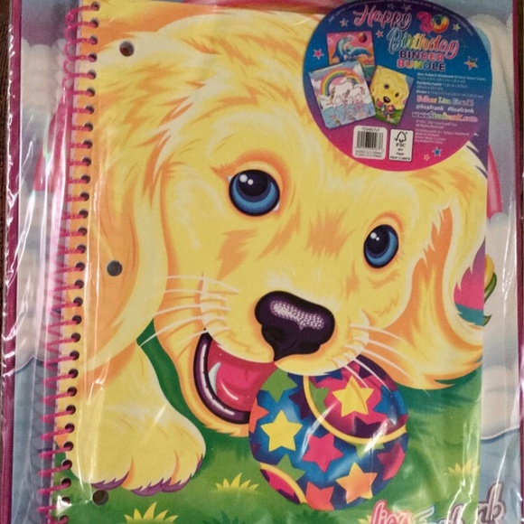 Lisa Frank Binder Notebook Folder Set Back to School Unicorn Dolphin Dog NWT - Picture 1 of 3